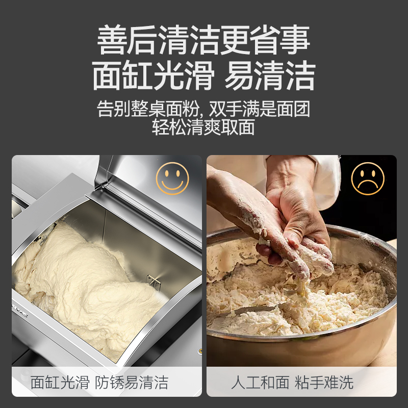 麥大廚商用和麵機全自動攪麵包子饅頭揉麵25KG臥式和麵機