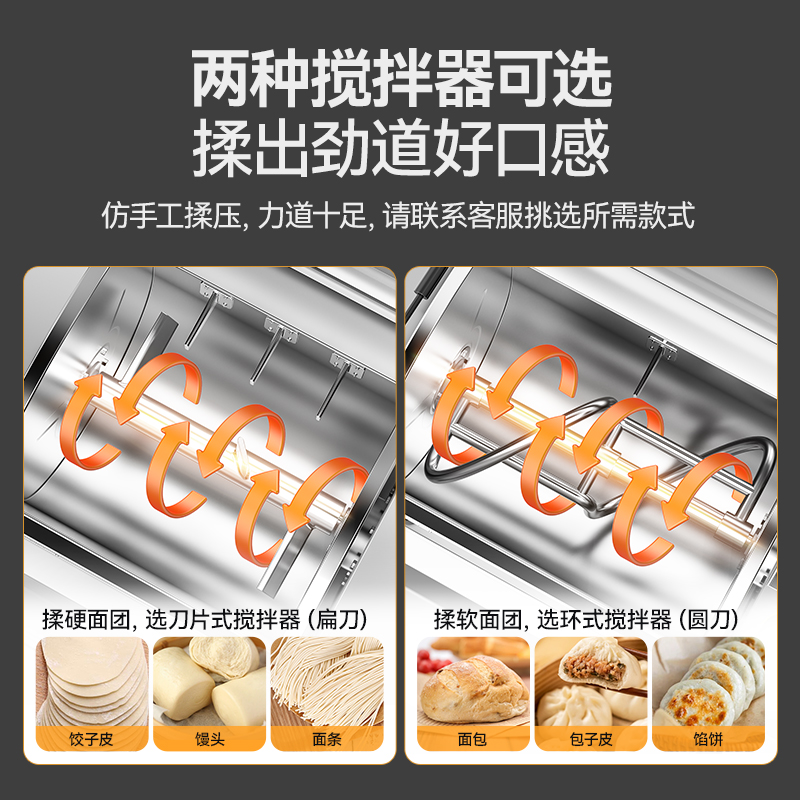 麥大廚商用和麵機全自動攪麵包子饅頭揉麵25KG臥式和麵機