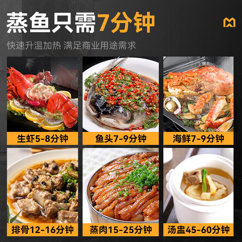 麥大廚商用蒸櫃1000mm標準電熱款三門海鮮蒸櫃